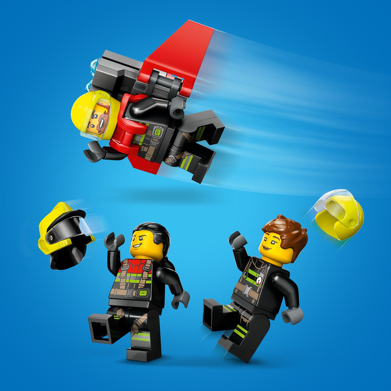 3 minifigurky hasičů